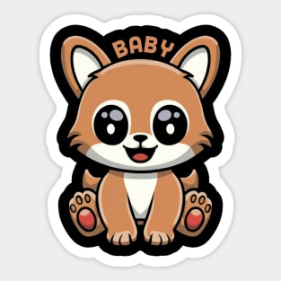 cute baby raccoon Sticker